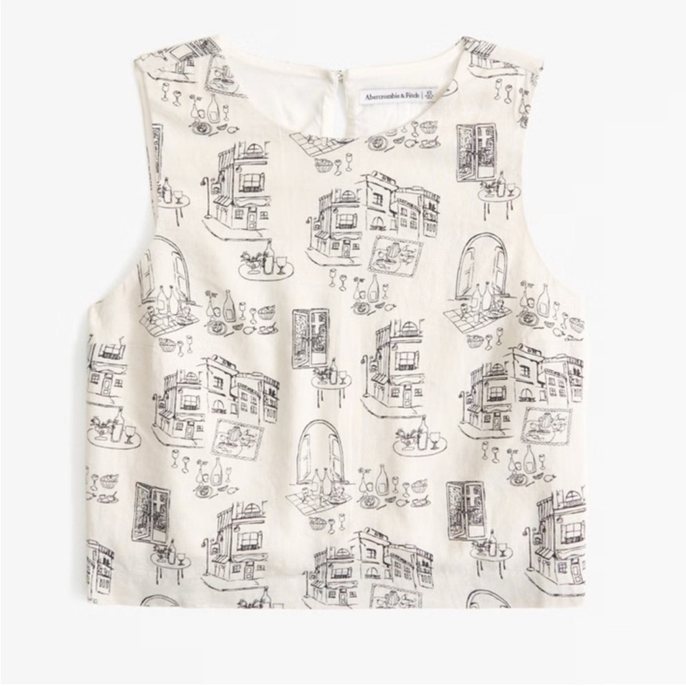 Linen Blend Abercrombie Top
